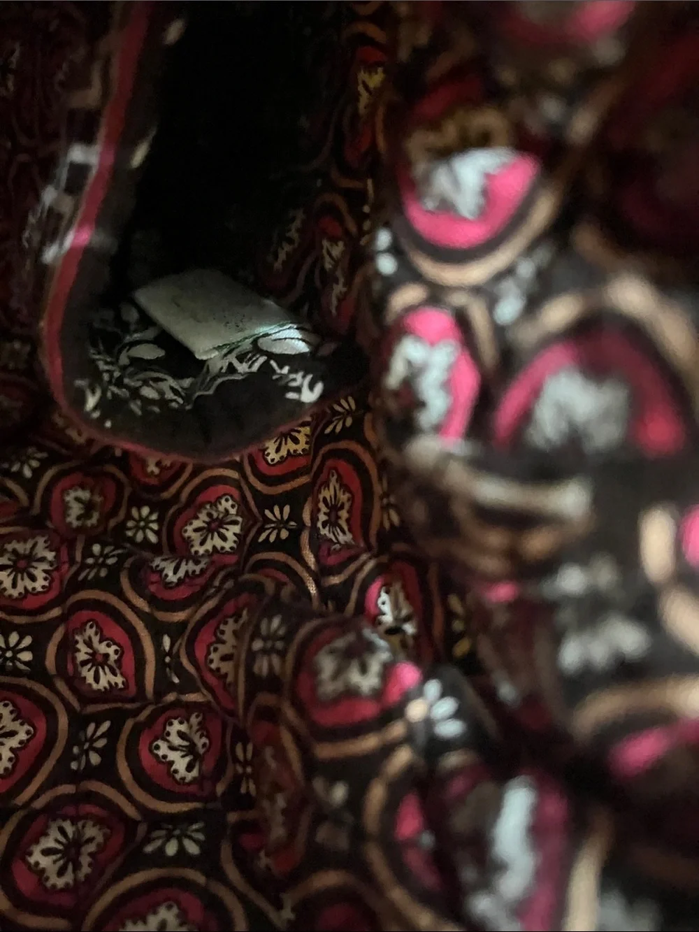 Vera Bradley Brown and White Quilted Tote with Matching Coin Pouch